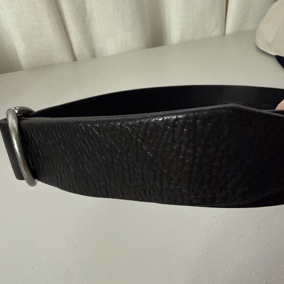 J. Crew Black Leather Slip Belt Women’s Size Small Made in England Vintage - Picture 8 of 13
